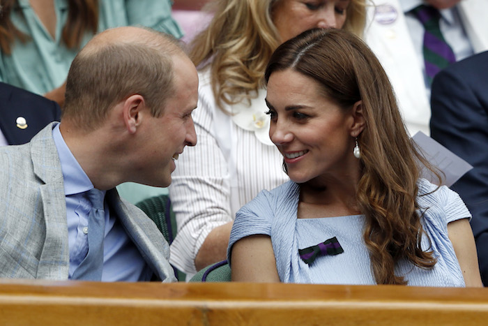 Prinz William und seine Frau Herzogin Kate in der Royal-Box am Centre Court