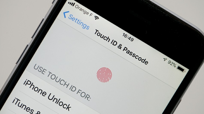 iClould Touch ID mit dem Zeichen, wo Sie ihren Fingerabdruck hinterlassen können