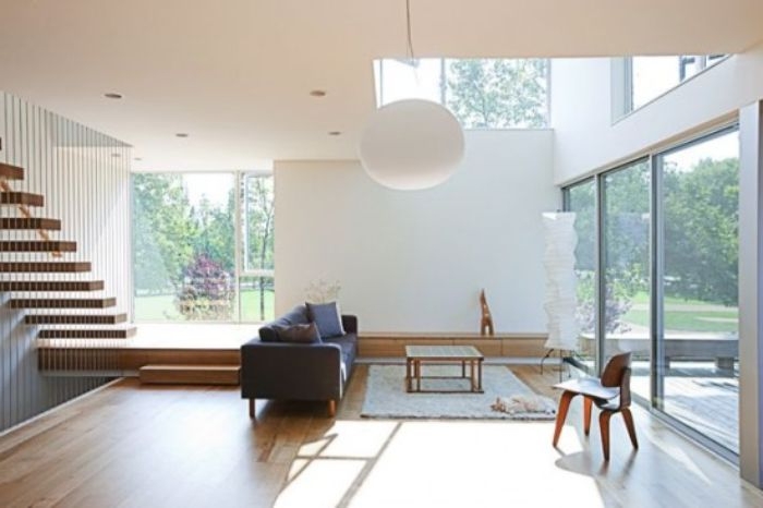minimalistische einrichtung, moderne einrichtungsideen, dekor und interieur, treppe