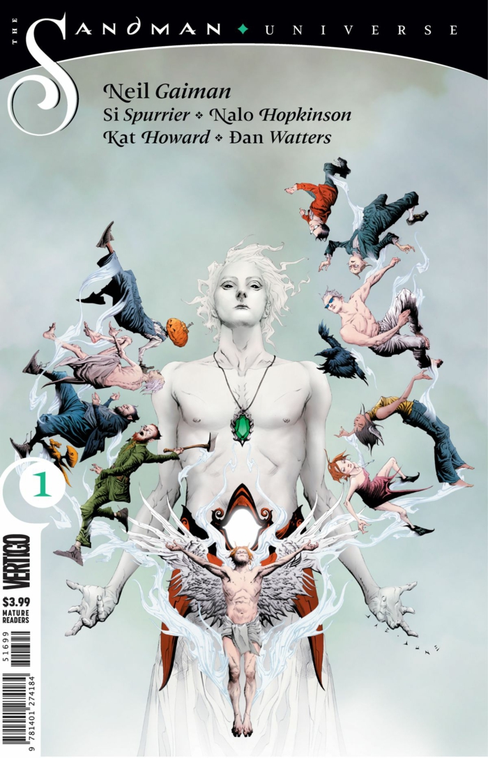 Sandman Universe, der Traum und alle anderen Helden auf dem Umschlad von Comic-Serie