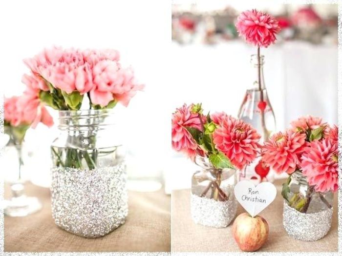 taufe deko ideen details in rosa und weiß, natürliche blumen als dekorationsmittel für party nutzen