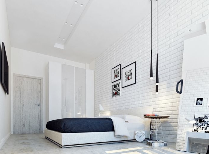 deko schlafzimmer, ein zimmerdesign zum einlehnen, minimalismus im schlafzimmer