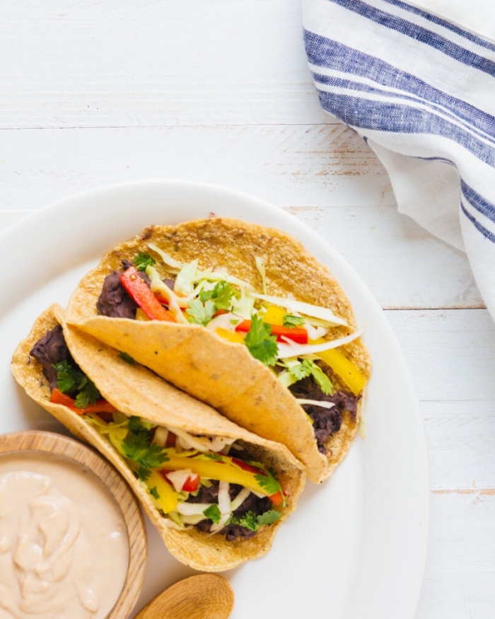 vegetarische gerichte für gäste, tacos mit gesmüse und käse rezept, mittagessen