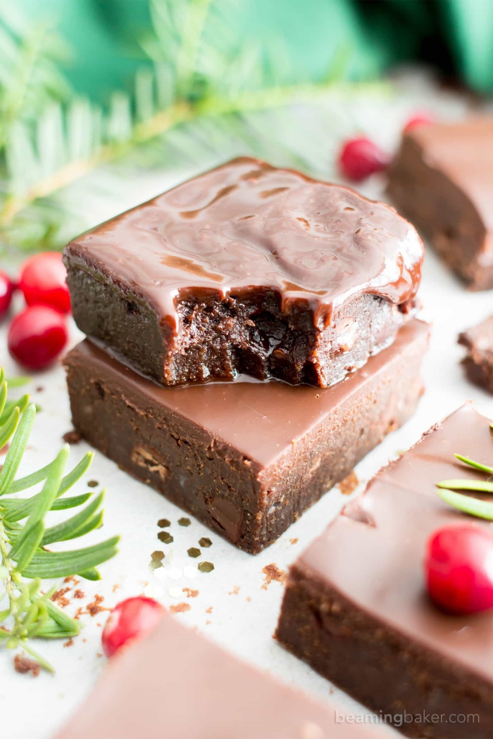 brownie rezept saftig schokoladig, schokokuchen mit honig, nachtisch zum weihnachten