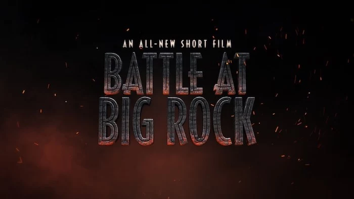 ein poster zu dem neuen kurzfilm jurassic world battle at big rock von dem regisseur colin trevorrow