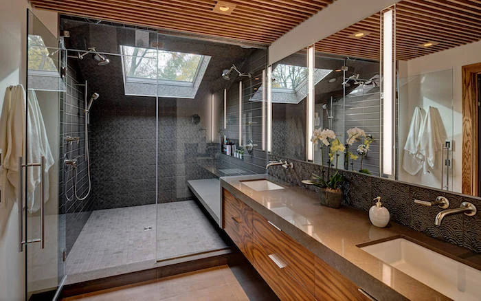 modernes badezimmer mit duschkabine