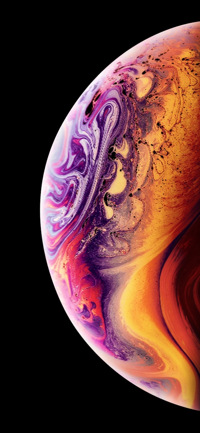 hintergrundbilder iphone x, die erde, planete in orange, rosa und lila, warme farben