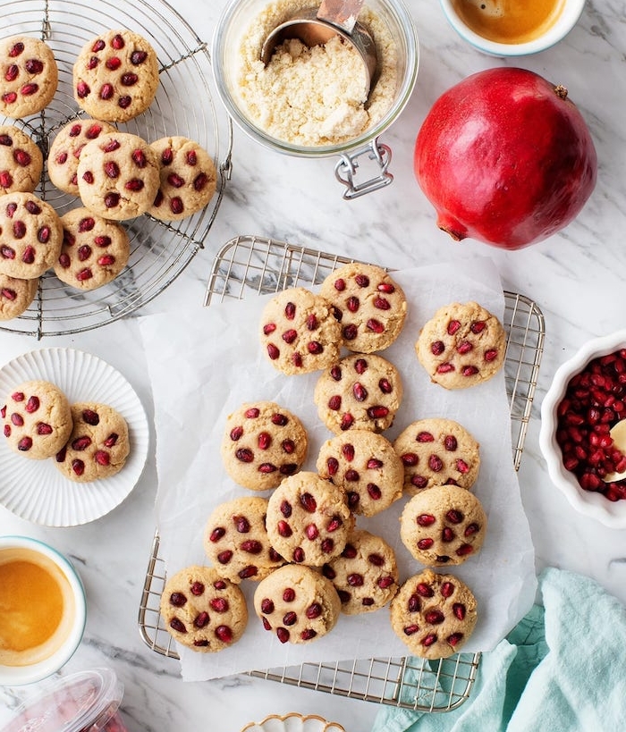cookies selber machen, die besten rezepte, kekse mit granatapfelsamen zubereitung