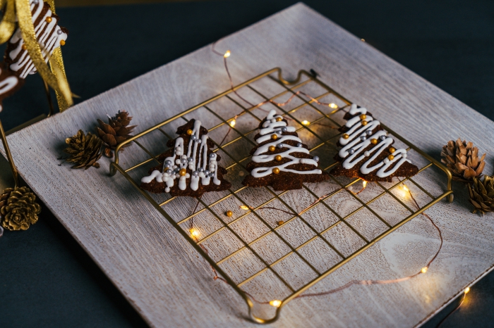 plätzchen rezept einfach und schnell, nachtisch zum weihanchten, gingerbread coockies mit royal glasur