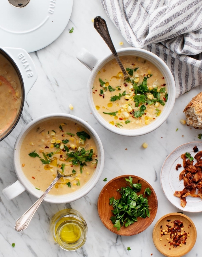 ideen mittagessen familie, schnelle gesunde suppe, cremesuppe selber machen, die besten rezepte