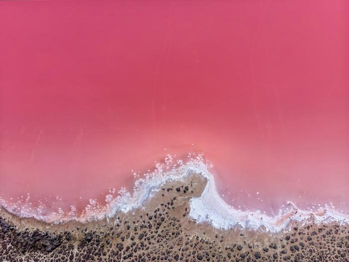 salinas, ein see mit pinkem wasser mit pinken algen, die sony world photography awards