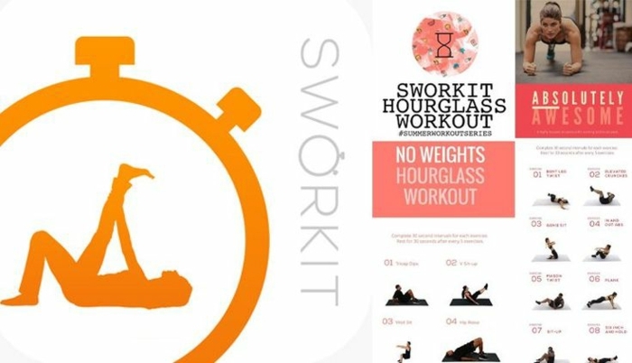 Sworkit Anwendung, Fitness App kostenlos download, verschiedene Trainings und Übungen zuhause machen