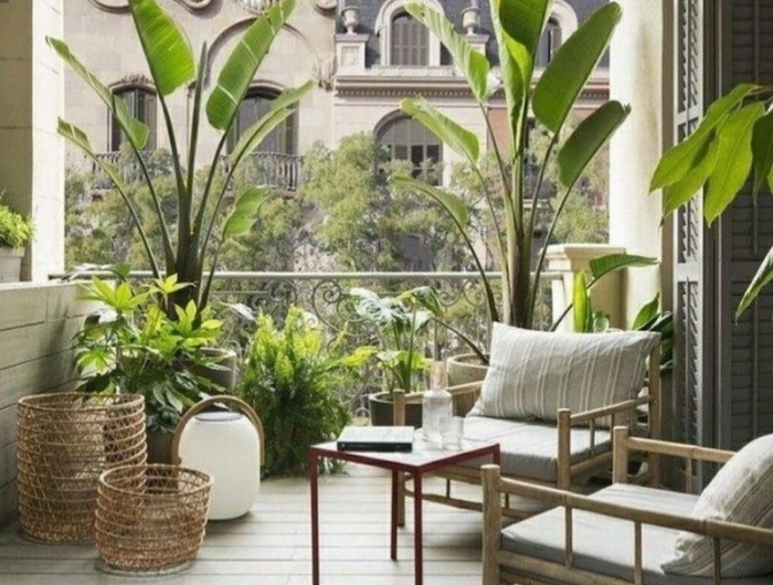 moderne inneneinrichtung minimalistisch balkon bepflanzen ideen inspo