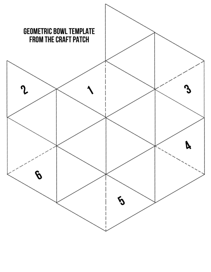 Origami Anleitung einfach, Vorlage zum Ausdrucken von einer Schüssel, leichtes basteln mit Kindern
