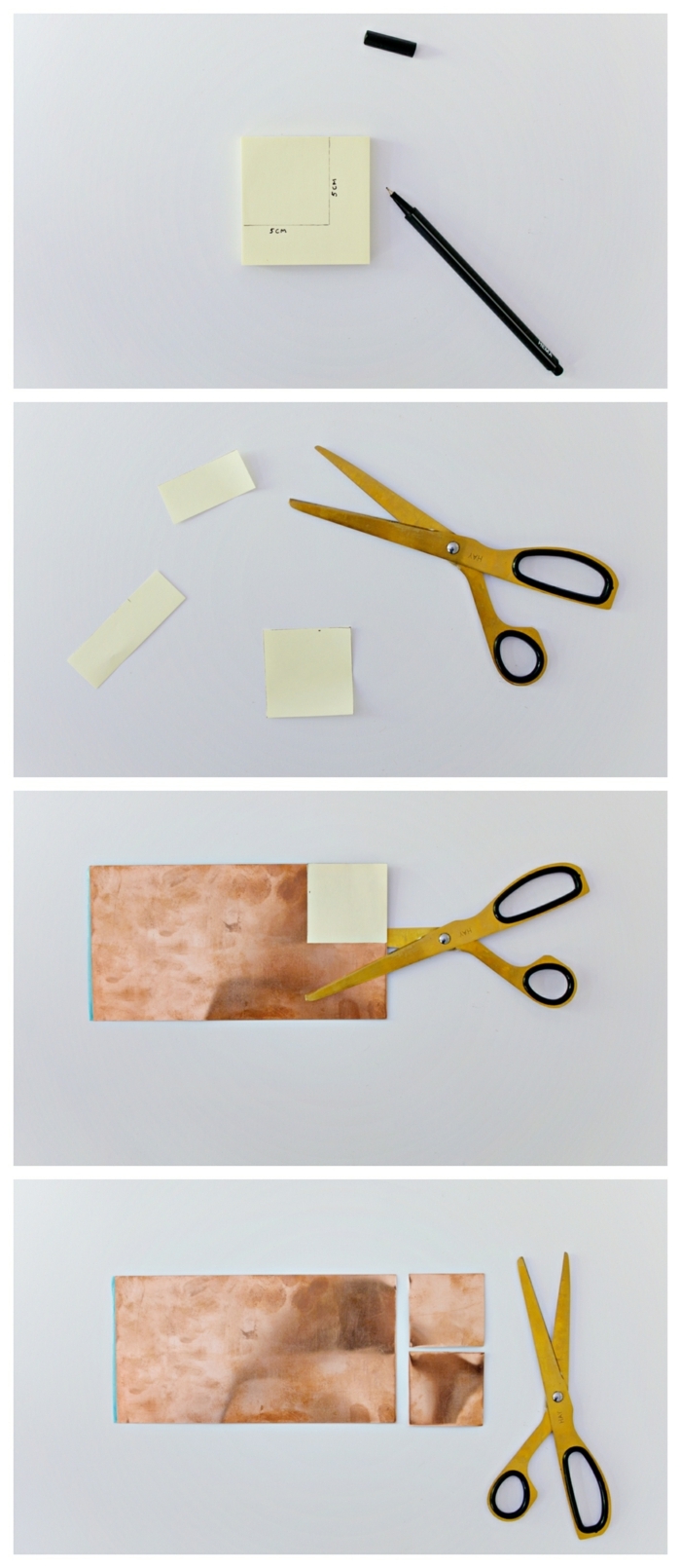 Bastelbedarf und Schritt für Schritt Anleitung zum basteln von Brosche, Origami Vogel falten, Schere und Papier