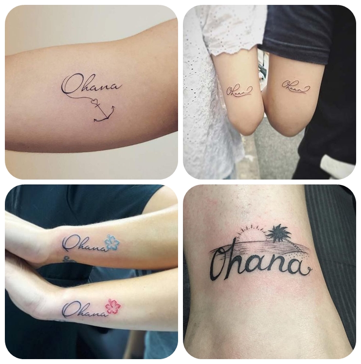 tattoo ideen familie, die besten motive für geschwister, tätoweirungen mit beudetung