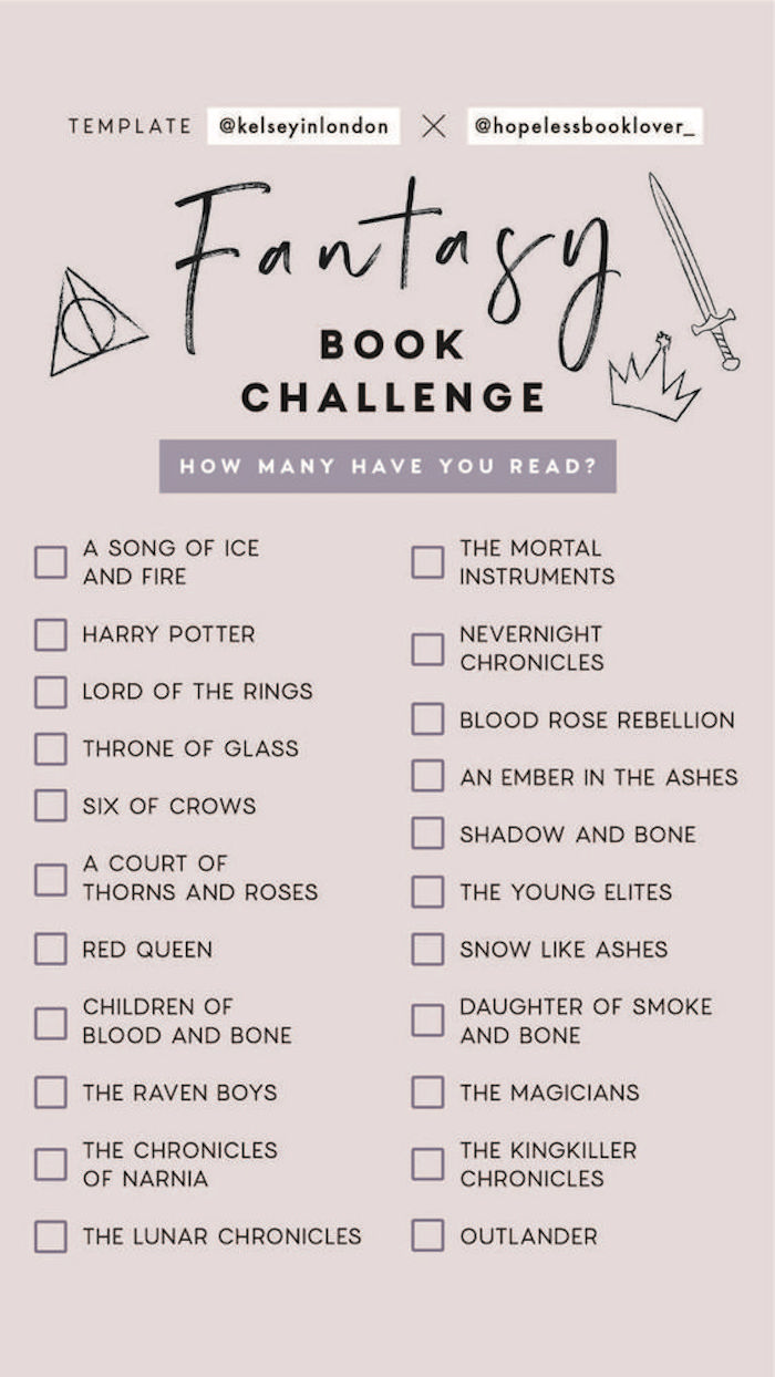 Fantasy Bücher Herausforderung gegen Langeweile, Liste mit 22 Titeln 