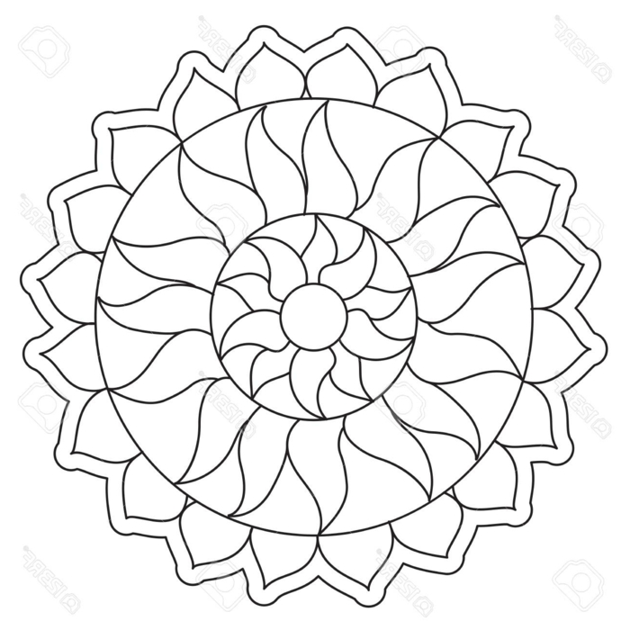 Mandala Ausmalbilder, Blumen Muster mit kleinen und großen Sonnen, Bilder zum ausmalen