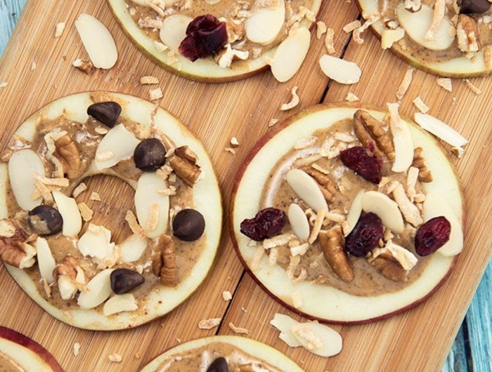 apfel und mandelmuss bisse mit rosinen snack gesunde rezepte paleo ernährung frühstück