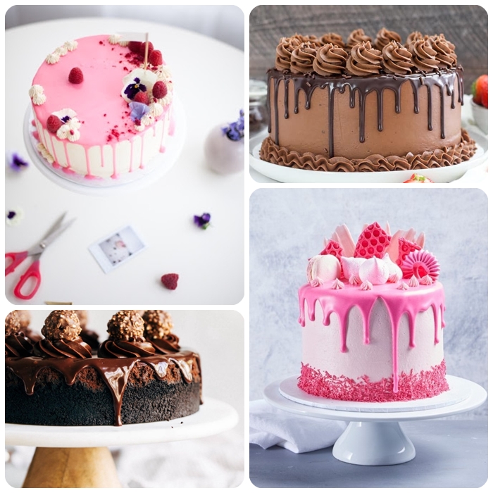 rosa torte, leckere tortenideen, einfache tortendeko schritt für schritt, cake dekorieren