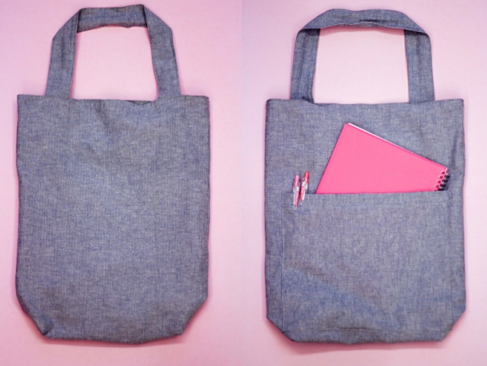 tasche nähen für dummies selsbtgemachte handtasche aus grauem stoff einfache anleitung