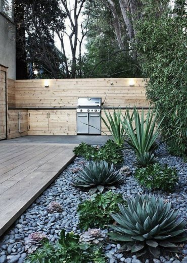 vorgarten und hinterhof gestaltung gartengestaltung ideen mit steinen und kakteen