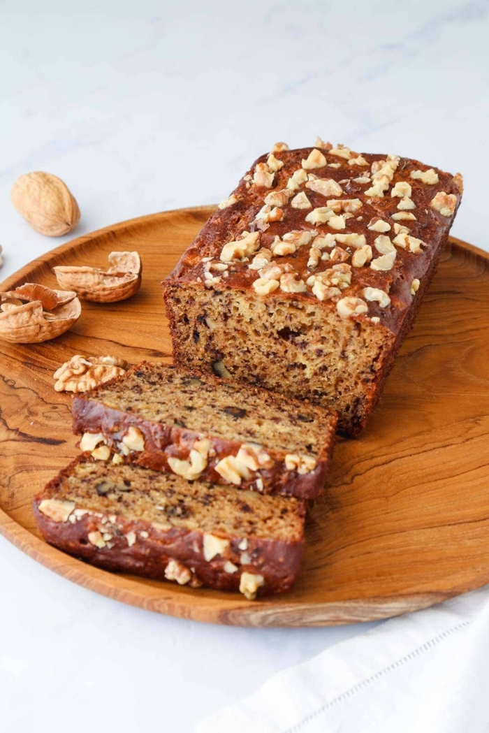 2 bananenbrot mit walnüssen brunch ideen kucehn mit bananen und nüssen bananenkuchen brot selber machen