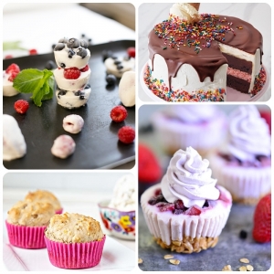 4 party essen ideen leckere rezepte eiscreme torte joghurt cupcakes muffins mit vanille einfacher nachtisch
