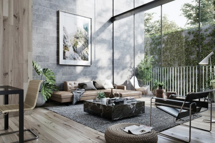 4 wohnzimmer ideen wandgestaltung zimmer sreichen zimmergestaltung in grau große fenster moderne wohnzimmergestaltung