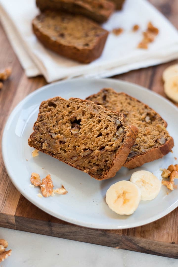 bananenbrot ohne ei einfache zubereitung kuchen mit walnüssen und bananen leckerer nachtisch