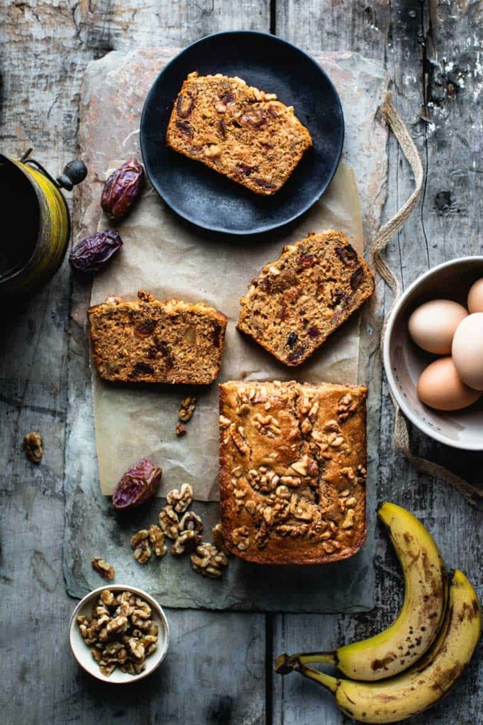 bananenkuchen ohne zucker kuchen mit bananen und walnüssen bananenbrot mit nüssen