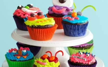 candy cupcakes kindergeburtstag verzieren für kinder bunte farben lustinge muffins backen für geburtstagsparty