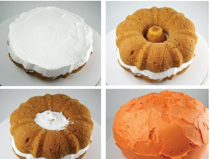 diy anleitung kürbis torte selber machen originelle ideen zum backen ausgefallene kuchen für kindergeburtstag