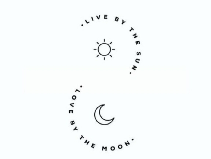 inspiration und ideen für minimalistische tattoos mini tattoo live by the sun love by the moon