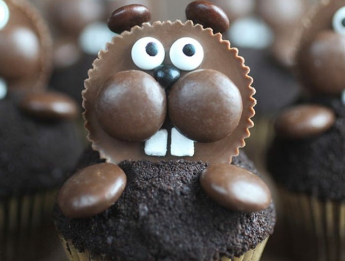 muffin rezept kinder cupcake biber mit schokolade lustige muffins für kindergeburtstag