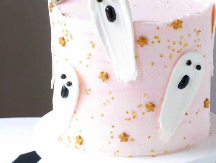 originelle ideen für kindergeburtstag kuchen einfach kreative backideen torten für kindergeburtstag zum selbermachen pink mit gespenster