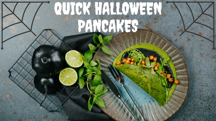 pfannkuchen selber backen rezepte zum halloween essen ideen food grüne pancakes archzine