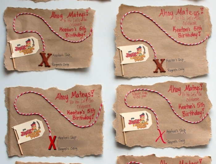 piraten party geburtstag kreative einladungskarten geburtstag kinder kindergeburtstagskarten