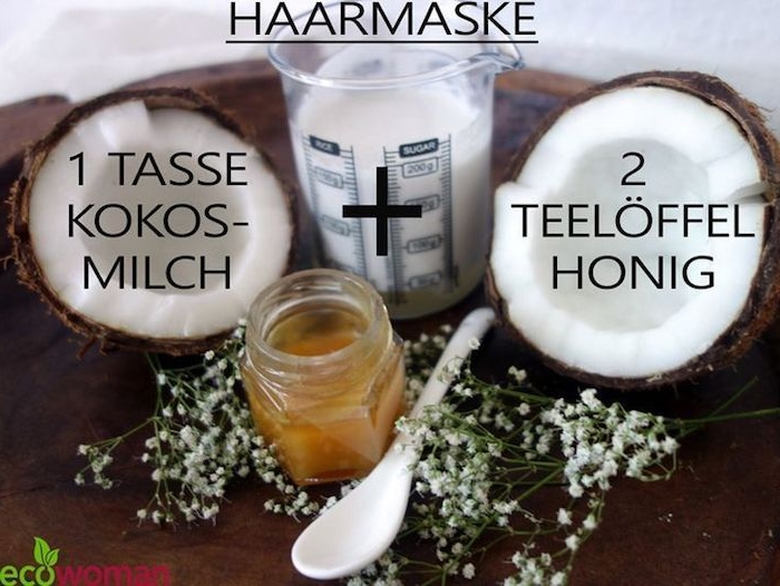 rezept für haarmaske mit kokosmilch und honig gesunde und nahrhafte pflege für die haare haarkur diy