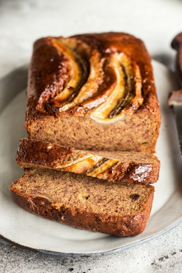 vegan banana bread kuchen mit bananen bananenkuchen leckere nachtischrezepte zuckerfreies bananenbrot