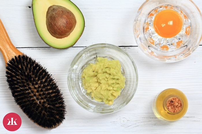 zutaten gesunde haarmaske rezepte haarkur selber machen mit ei und avocado