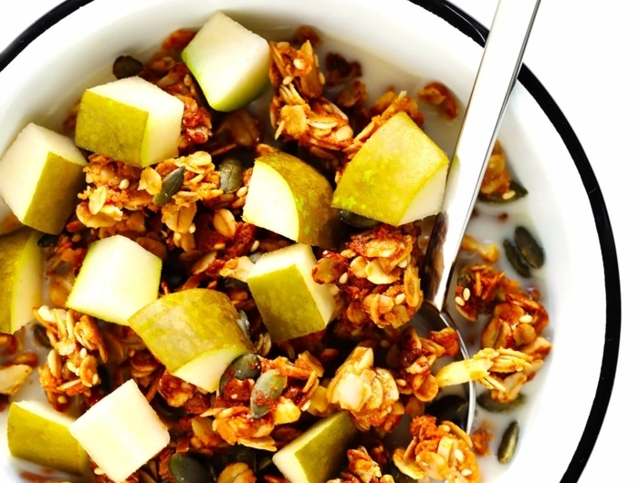 2 müsli selber machen einfach und schnell gesunde rezepte frühstück ideen granola mit äpfeln