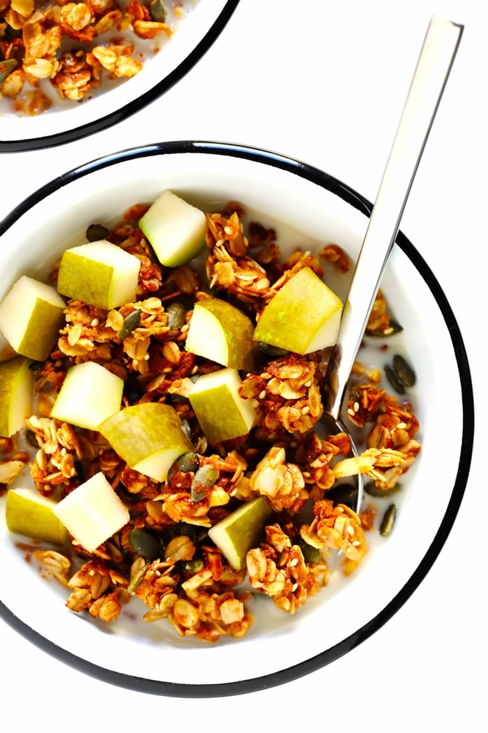 2 müsli selber machen einfach und schnell gesunde rezepte frühstück ideen granola mit äpfeln
