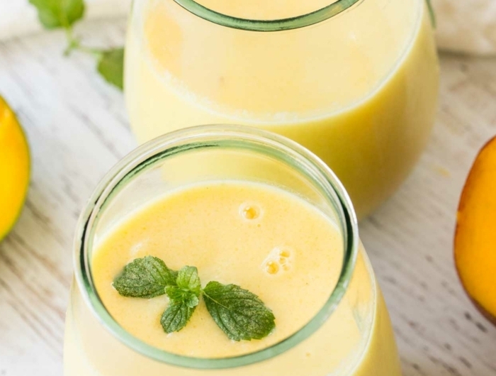 2 shakes zum abnehmen selber machen gewicht verlieren eiweißshake mit mango rezept