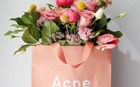 bunte blumen millenial pink farbe acne studios marke fashion brands skandinavischer stil