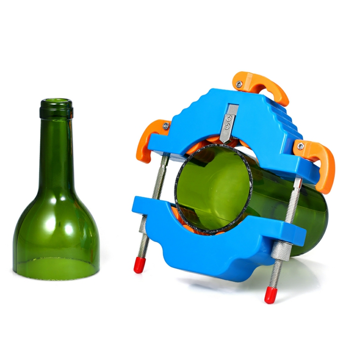diy ideen ein bottle cutter eine grüne geschnittene weinflasche nachhaltige geschenke resized