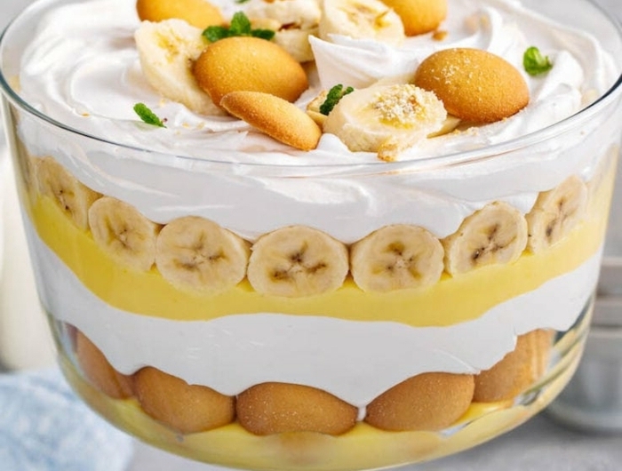 reife bananen verwerten bananenpudding mit kekse und sahne nachtisch ideen sommerdessert für gäste partyrezepte