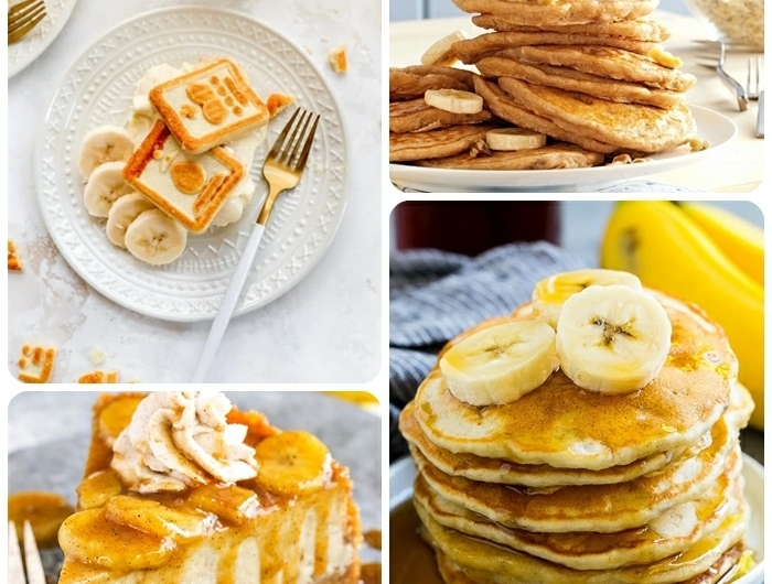 rezepte mit reifen bananen cheesecake ideen pfannkuchen bananenpfannkuchen leckerer brunch backrezepte