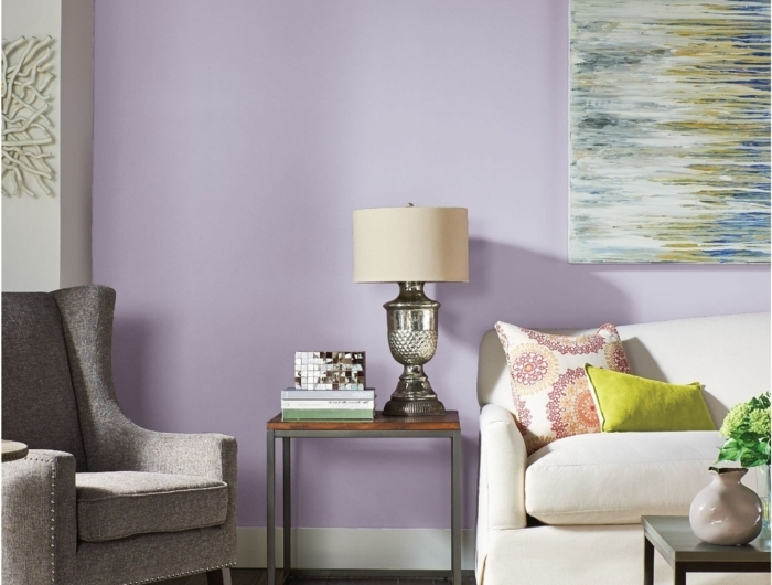 farbe malve lila wand wohnzimmerdeko ideen wohnzimmer einrichten und.dekroieren