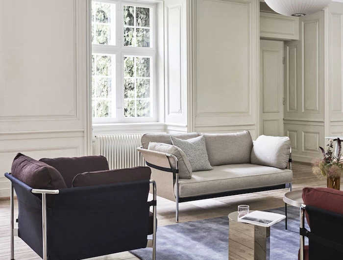 hay sessel wohnzimmer einrichten scandi style weiße wände minimalismus innenausstattung danish design inspo wohnung
